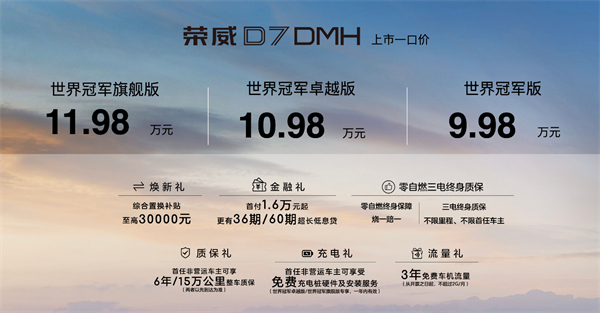 中国混动问鼎世界之巅，荣威DMH双车正式上市